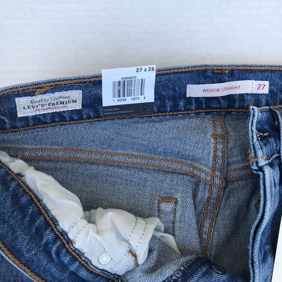 Levis Womens Wedgie Straight High Rise Jeans Sz 27 - Picture 12 of 12